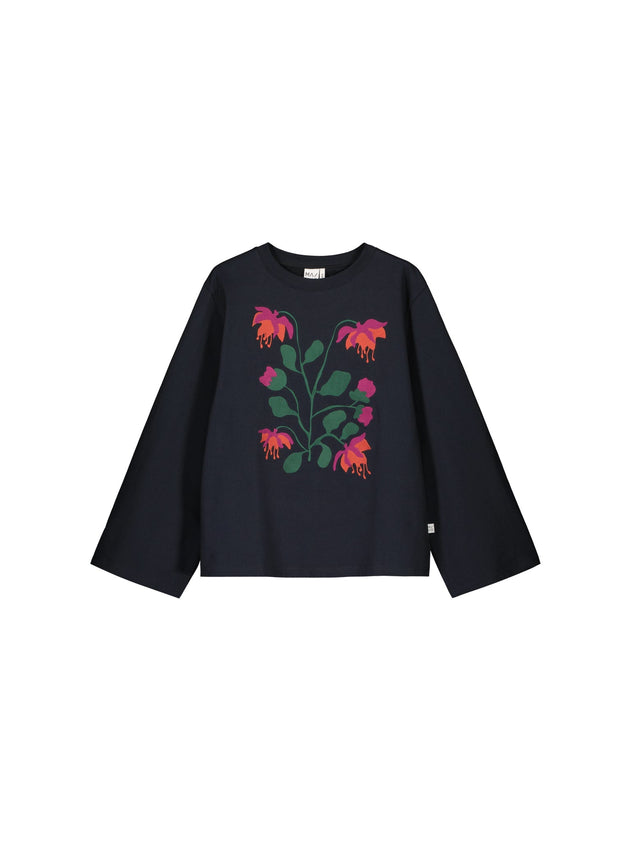 Women's Botania Embroidery Sweatshirt Black