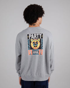 Yeye Weller Party Oversize Cotton Sweatshirt Grey Melange