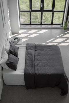 Linen Bedding Set Charcoal