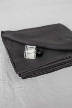 Linen Flat Sheet Charcoal