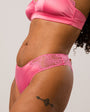 UNDERSTATEMENT - Satin Lace Cheeky Bubblegum Pink, image no.5