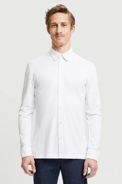 Hemmo Organic Cotton Pique Shirt White