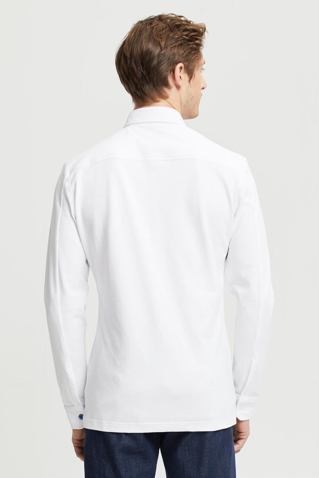 Hemmo Organic Cotton Pique Shirt White