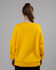 Kodak Logo Rounded Cotton Sweatshirt Yellow