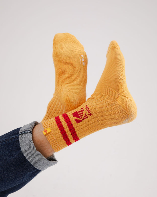 Kodak Ribbed Socks Yellow