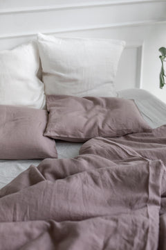 Linen Bedding Set Rosy Brown