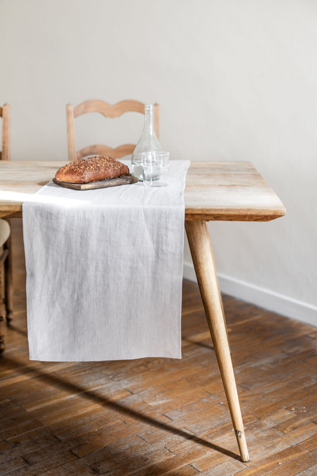 Linen Table Runner Cream