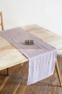 Linen Table Runner Dusty Rose