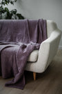 AmourLinen - Linen Waffle Blanket Dusty Lavender, image no.4