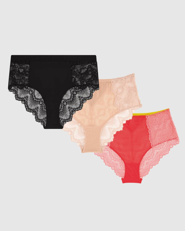 Highwaisted Lace Panties 3-Pack