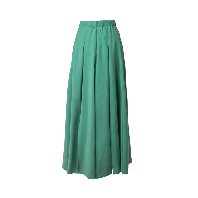 Vac Lucky Green Multi Slits Midi Skirt