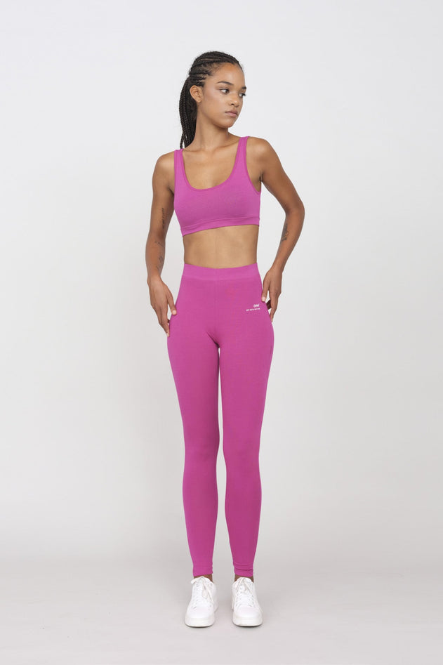 Sporty Set Leggings And Bra Fuchsia