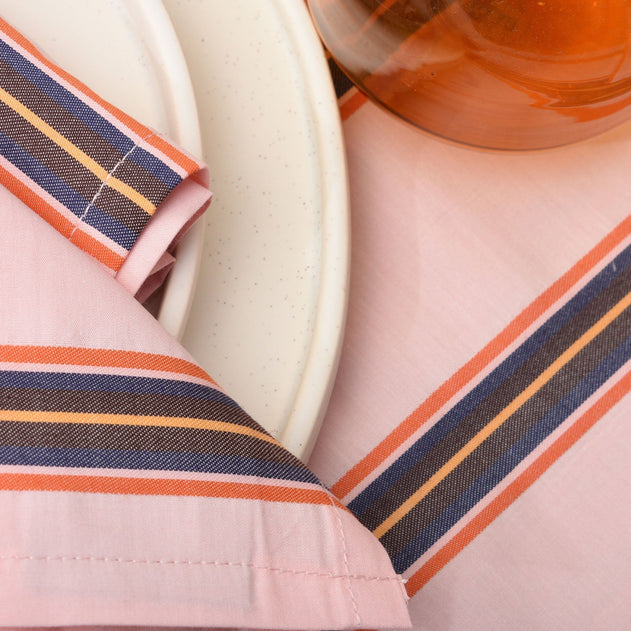 Table Runner Pink Stripe