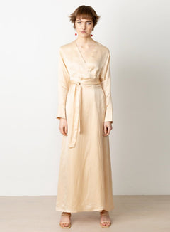 Maxi Wrap Dress Champagne