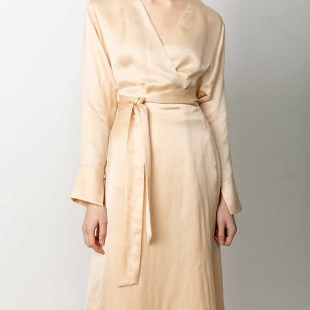 Maxi Wrap Dress Champagne