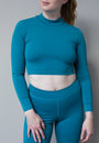 REVOEL - Liza Long Sleeve Wrap Shirt Turquoise, image no.2