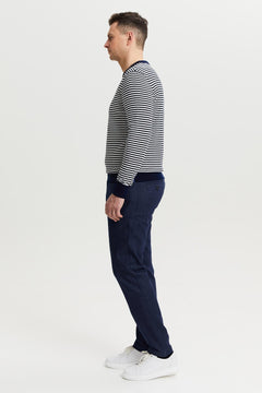 Daniel Organic Cotton Pullover Striped Blue