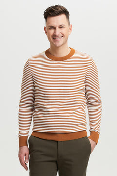 Daniel Organic Cotton Pullover Striped Mustard