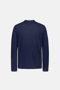 Eero Extra Fine Merino Wool Knit Shirt Blue