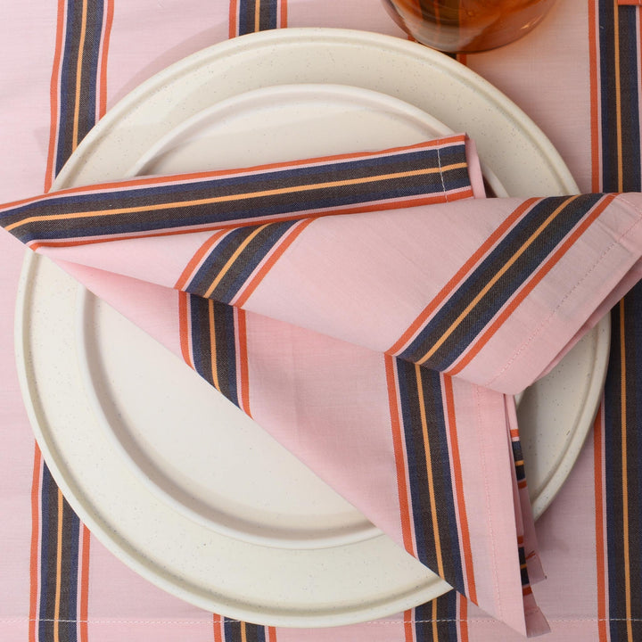 Homehagen - Cotton Napkins Pink Stripe