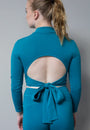 REVOEL - Liza Long Sleeve Wrap Shirt Turquoise, image no.4
