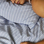 Homehagen - Cotton Percale Duvet Cover Set Blue Shirt Stripe, image no.7