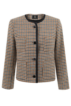 Jane Jacket Houndstooth Print