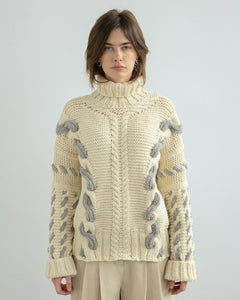 Barbora Wool Turtleneck White