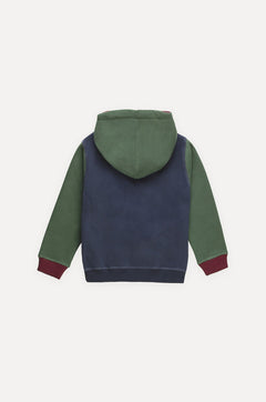 Kids' Color Block Hoodie Trendsplant Blue