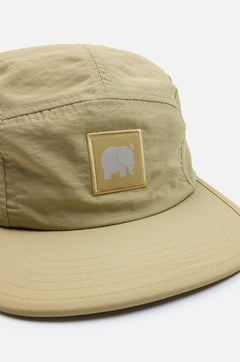 Water Repellent Nylon Five Panel Cap Sand