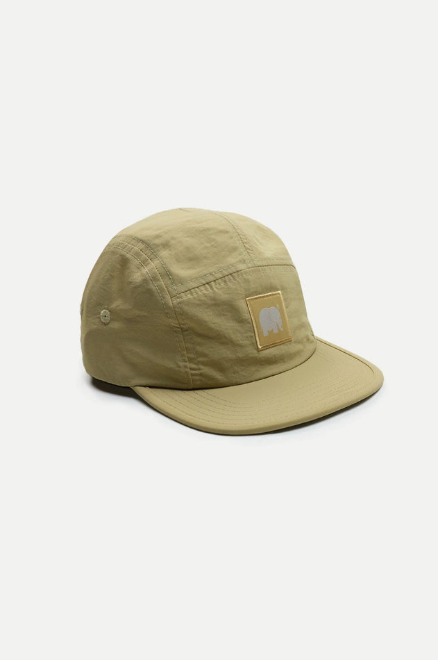 Water Repellent Nylon Five Panel Cap Sand