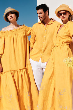 Linen Jumpsuit Yellow