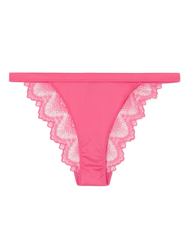 Satin Lace Triangle Bralette • Bubblegum Pink • Understatement Underwear