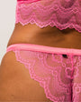 UNDERSTATEMENT - Satin Lace Bikini Tanga Bubblegum Pink, image no.6