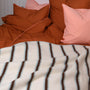 Homehagen - Wool Blanket Light Blue/Brown Stripe, image no.4