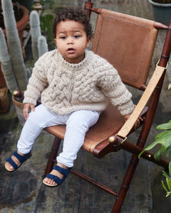 Mini Heartbreaker Beige Wool Sweater