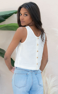 Mehonia Crop Top Off-White