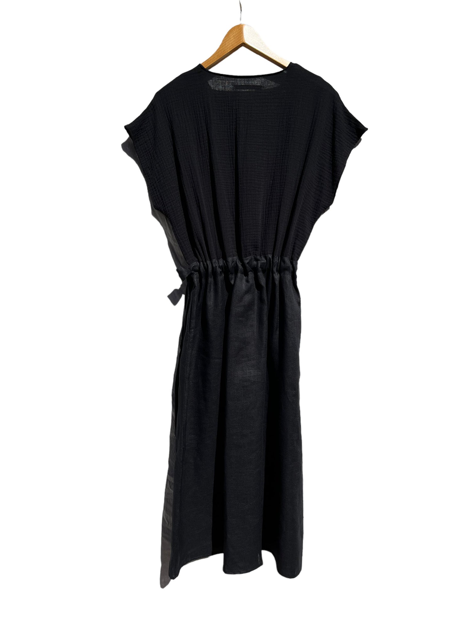 Corisia Dress Black Organic Double Gauze/Linen