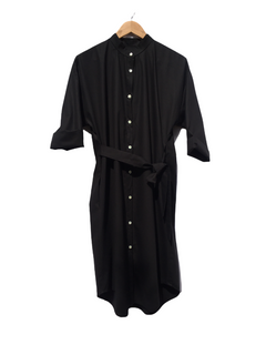 Oval Shirt Dress Black