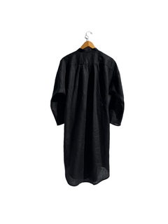 Oval Shirt Dress Winter Linen Black