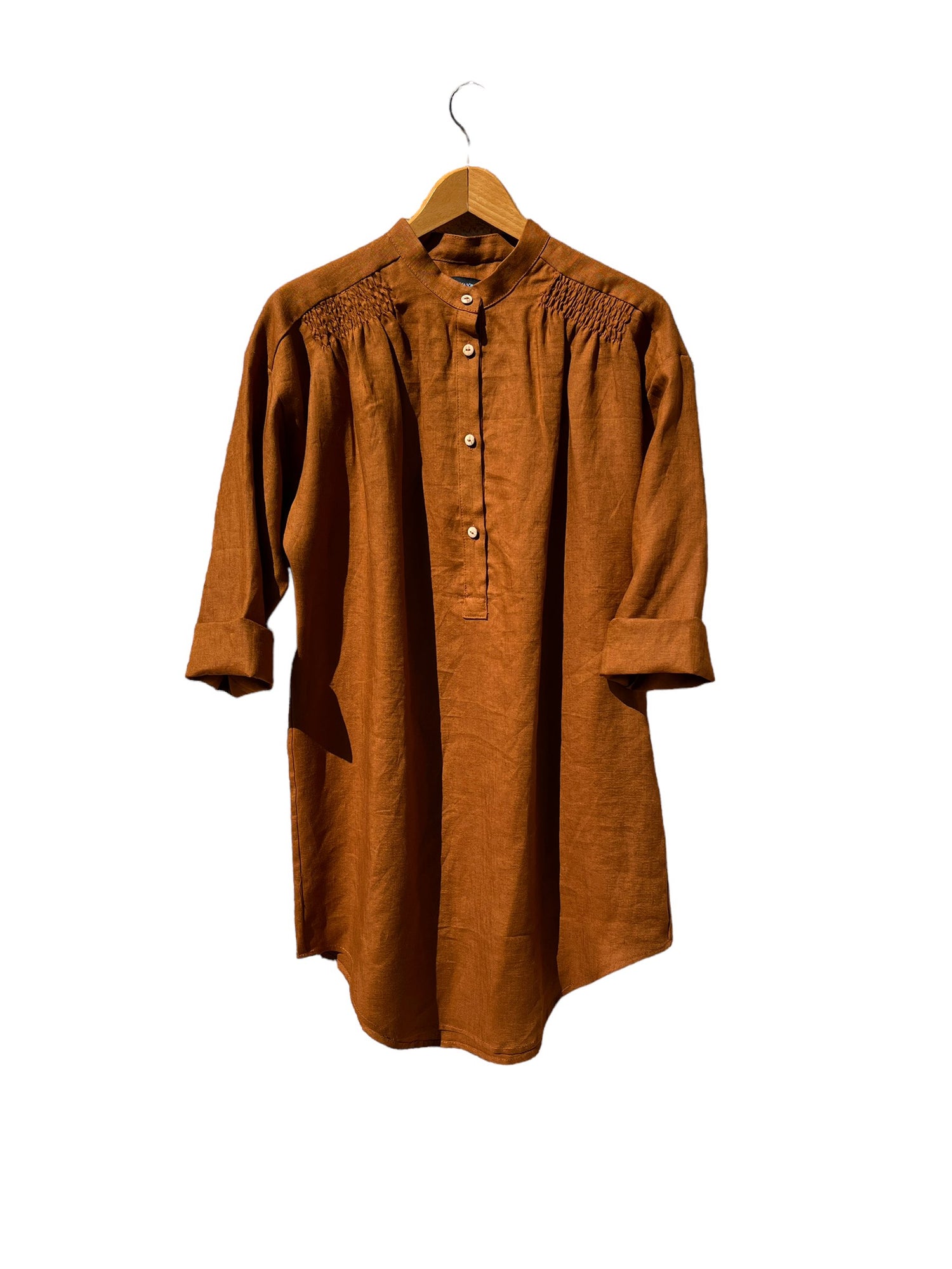 Melia Shirt Dress Rusty Linen