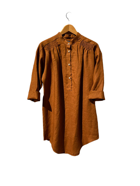 Melia Shirt Dress Rusty Linen