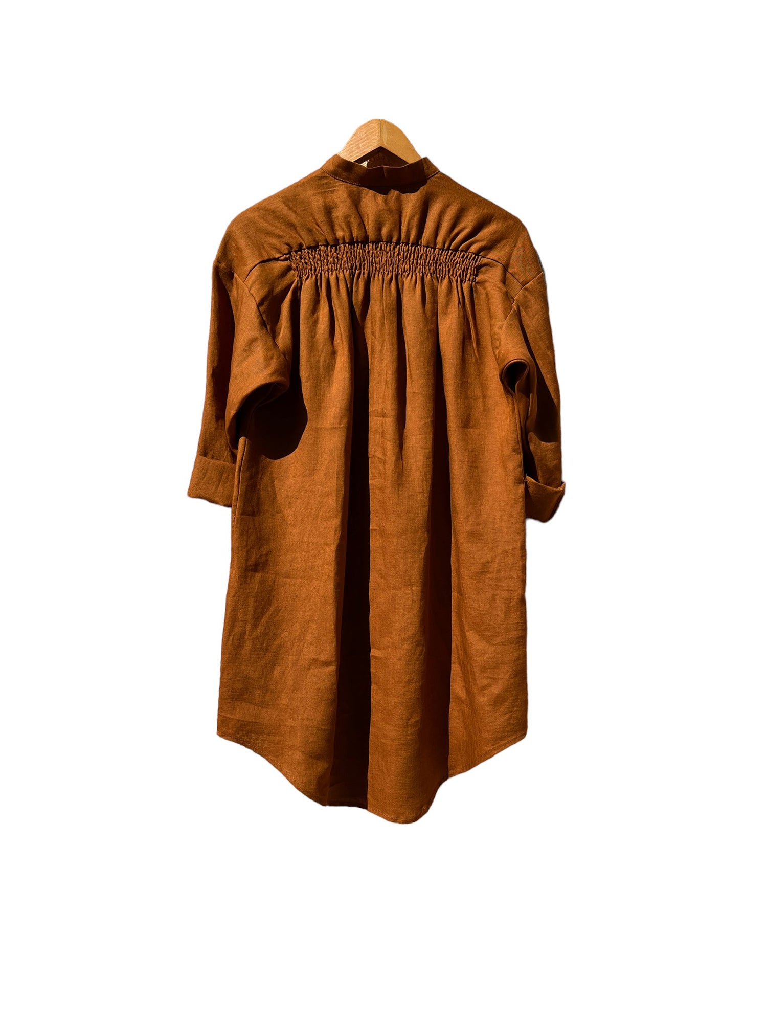 Melia Shirt Dress Rusty Linen