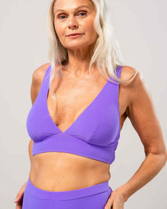 Plunge Bikini Top Electric Lilac