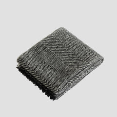Finnish Wool Scarf Textured Black