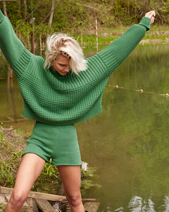 Delčia Cotton Sweater Fern Green