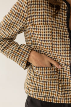 Jane Jacket Houndstooth Print