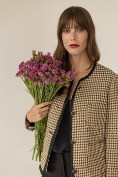 Jane Jacket Houndstooth Print