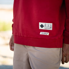 Pahoa Unisex Crew Sweatshirt Dark Red