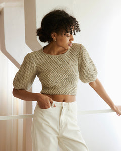 Lake Galvė Natural Linen Top